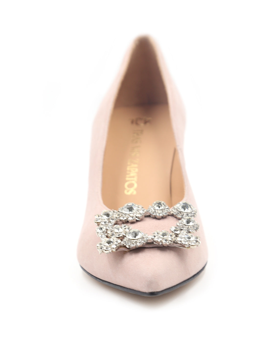 ZAPATO DE TACÓN CON BROCHE PEDRERÍA