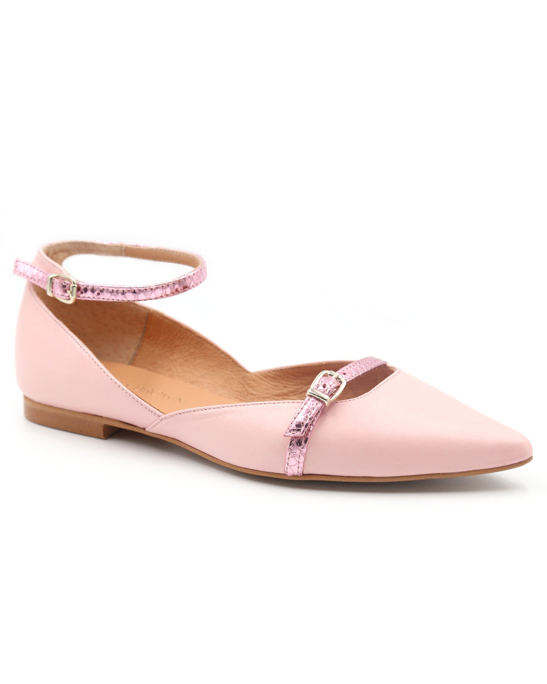 ZAPATO PLANO TIRAS ROSAS