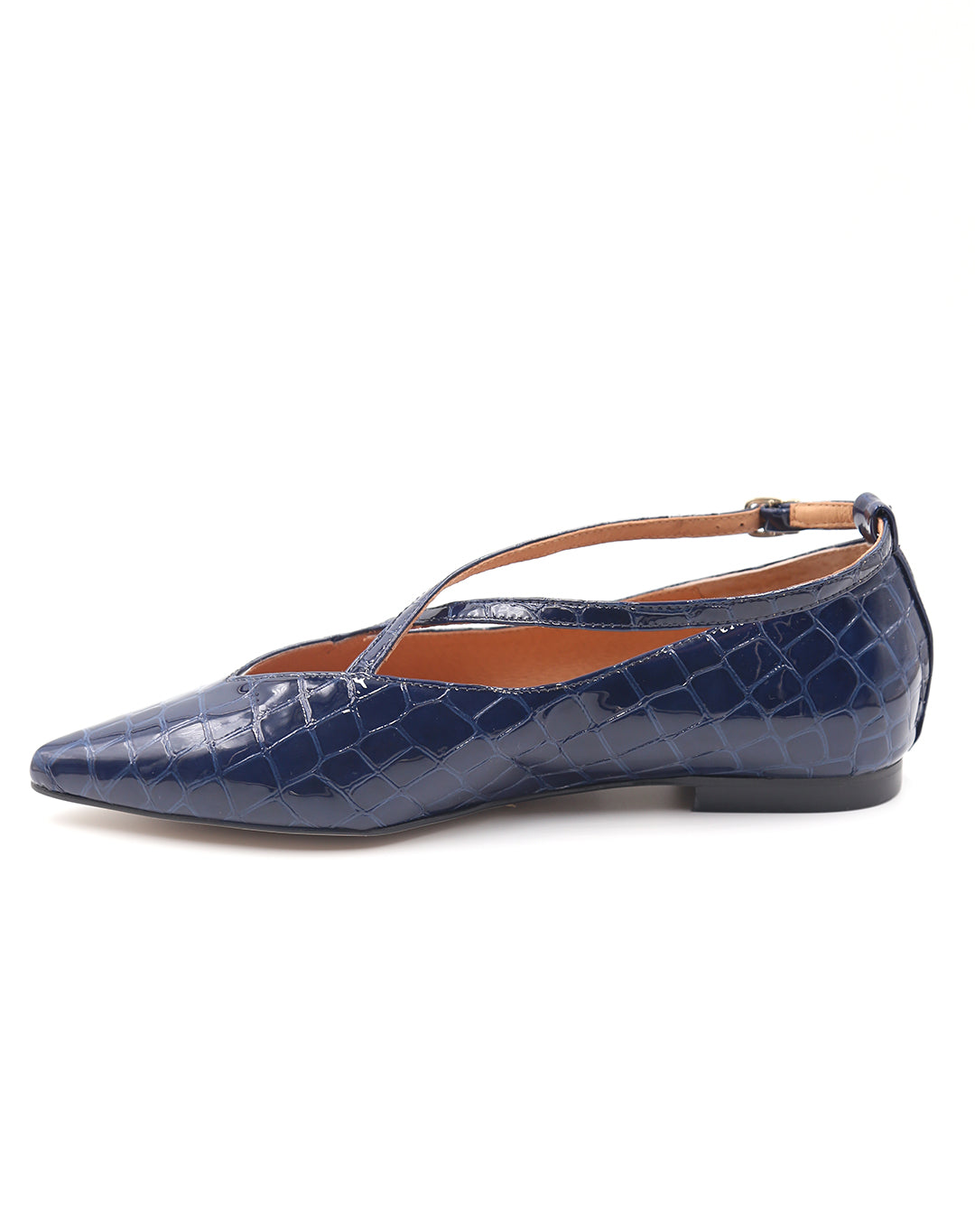 BAILARINA AZUL MARINO TIRAS CRUZADAS