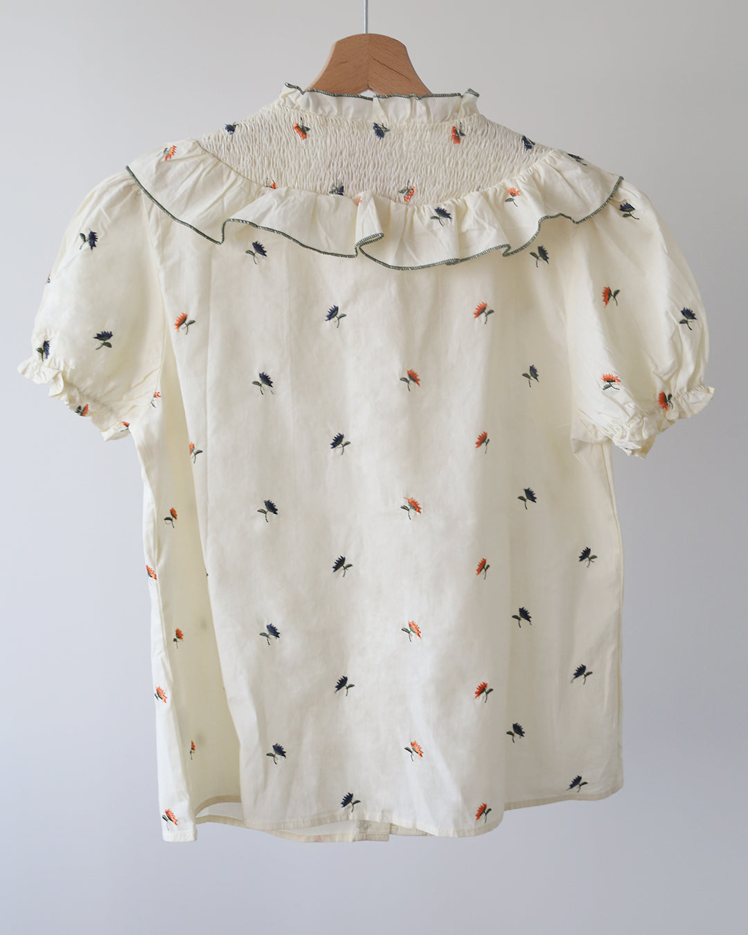 BLUSA BORDADA MANGA CORTA