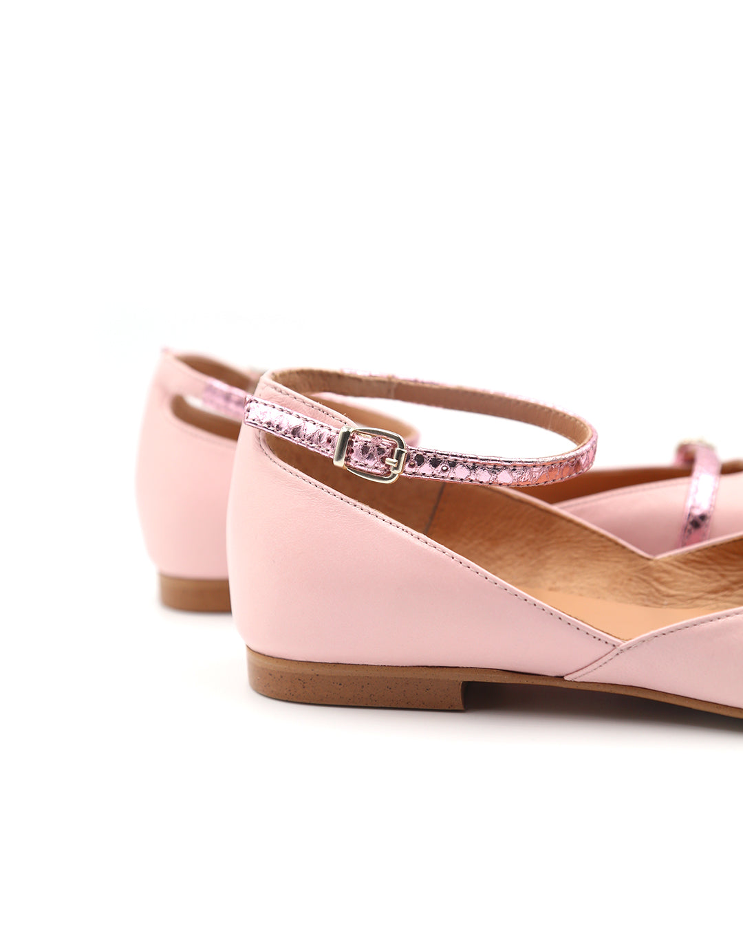 ZAPATO PLANO TIRAS ROSAS