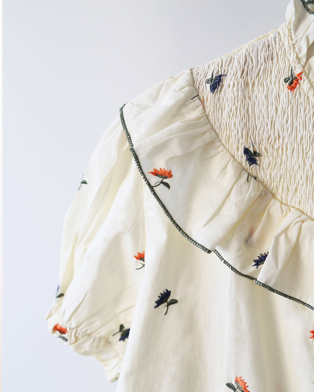 BLUSA BORDADA MANGA CORTA