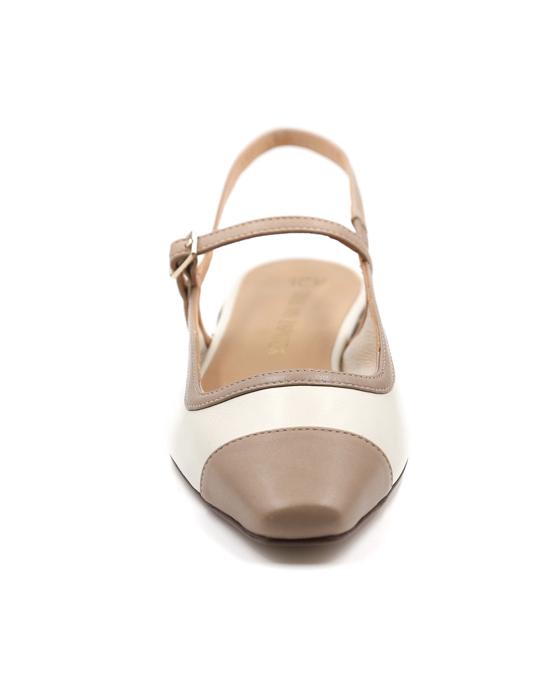 ZAPATO DESTALONADO BLANCO Y BEIGE