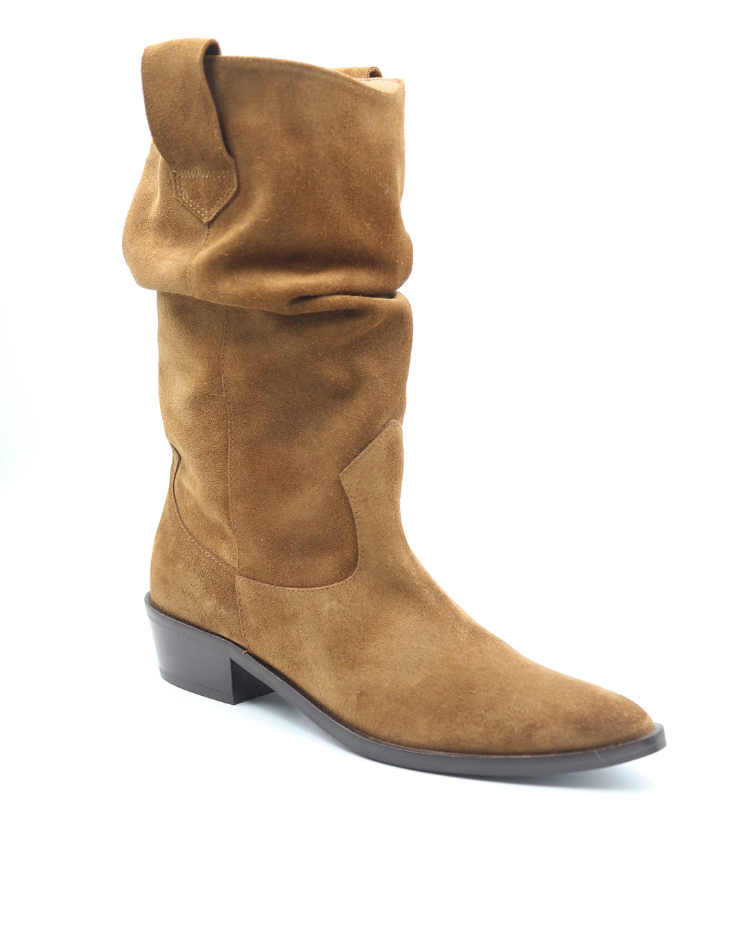 botas altas arrugadas