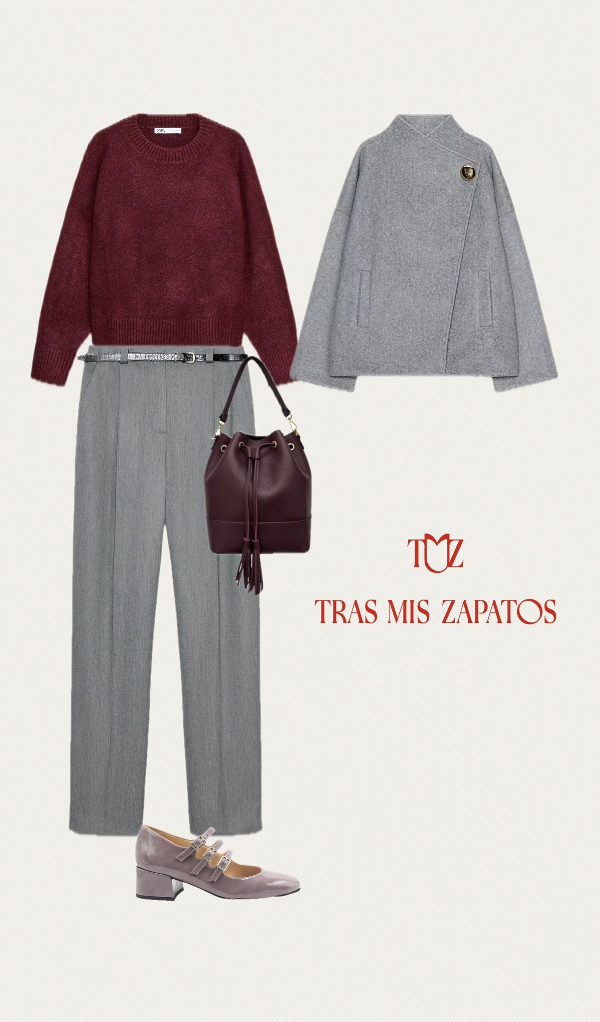 MERCEDITA DE TACÓN CHAROL GRIS