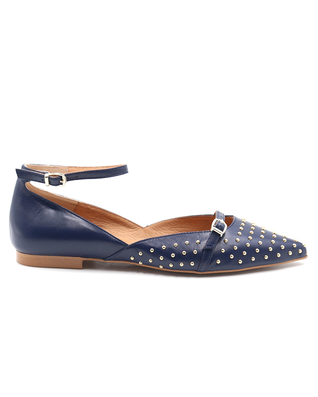ZAPATO AZUL MARINO CON TACHUELAS