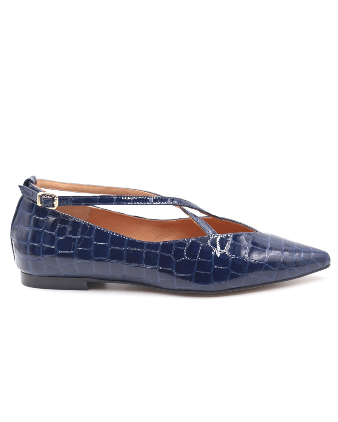 BAILARINA AZUL MARINO TIRAS CRUZADAS