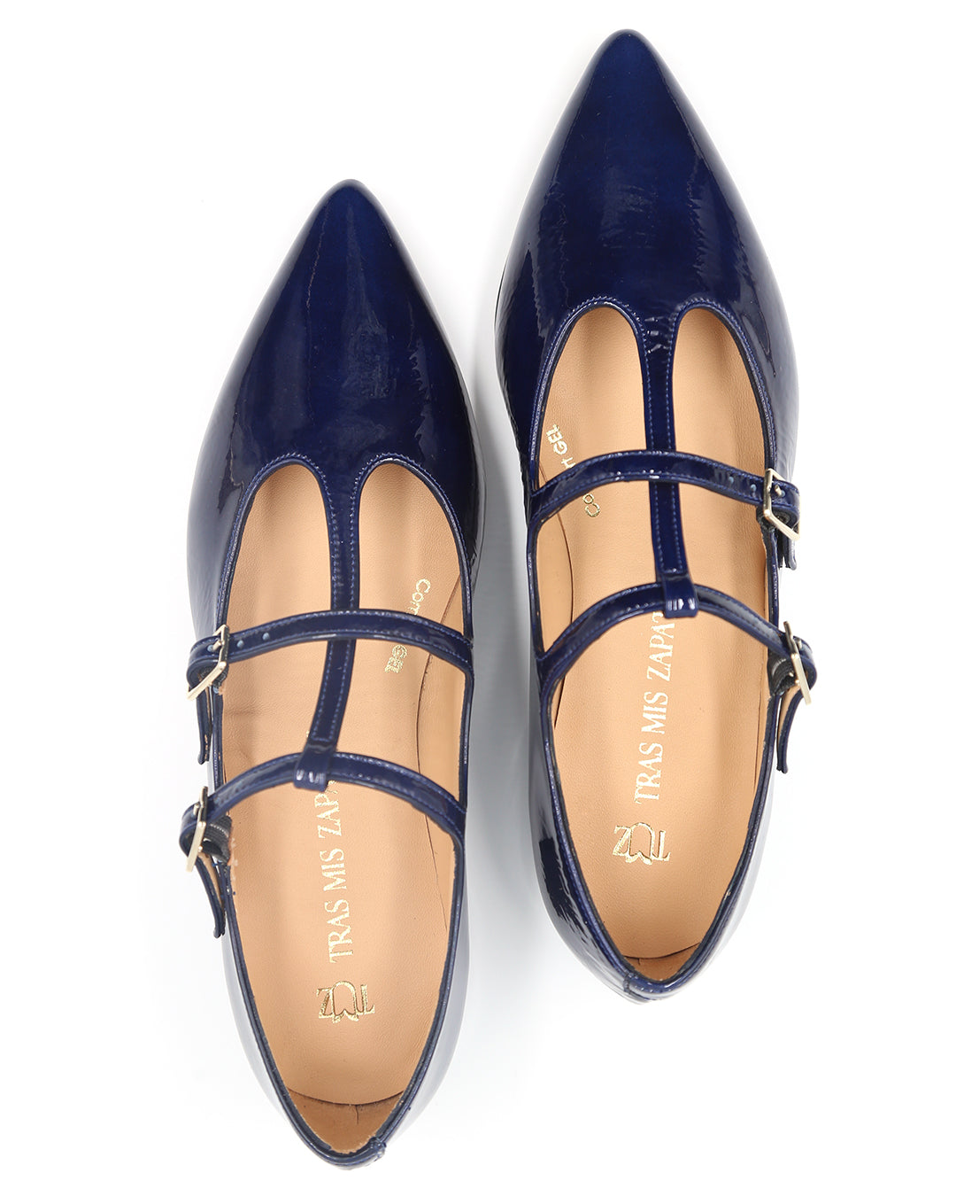 ZAPATO T-BAR CHAROL AZUL