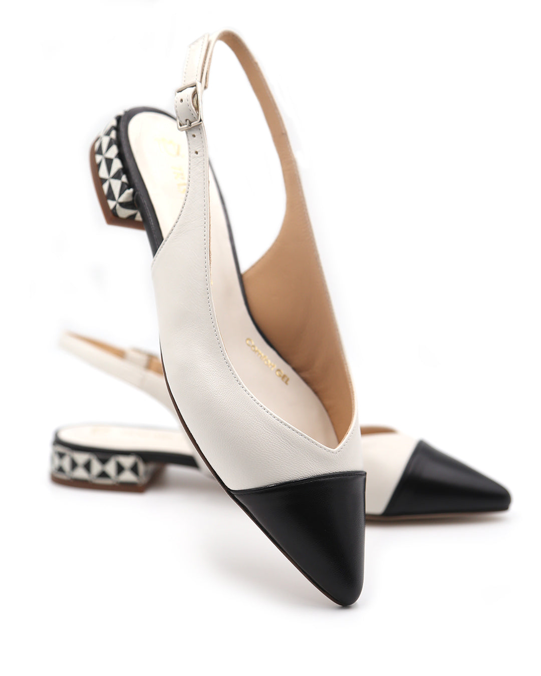 Zapato-plano-destalonado-bicolor-mujer